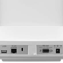 Bluetooth®, RS-232 and USB interfaces